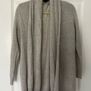 Aqua 100% Cashmere Grey Open Cardigan